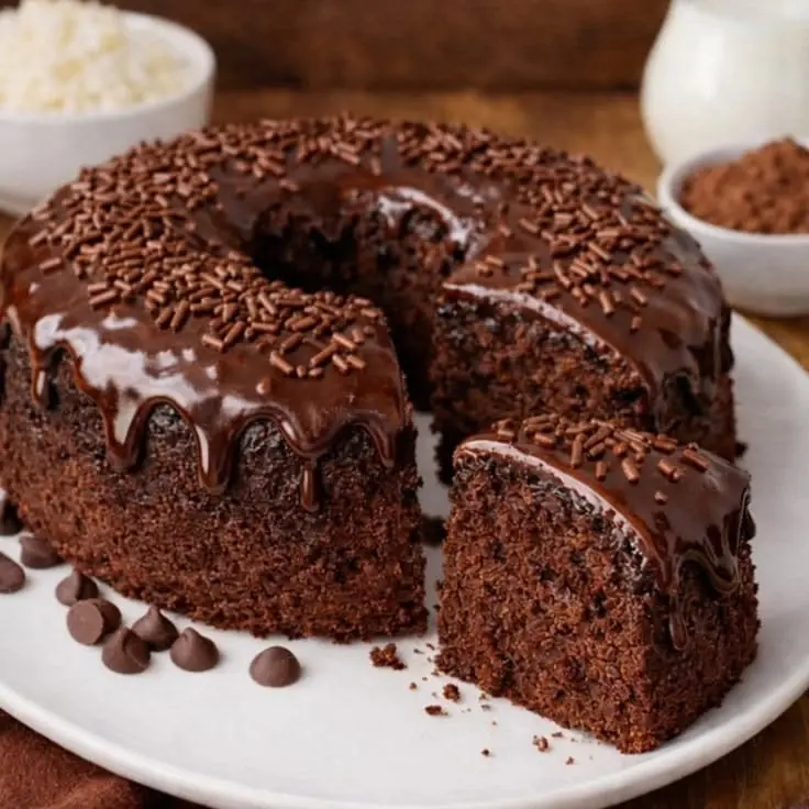 Bolo de chocolate artesanal