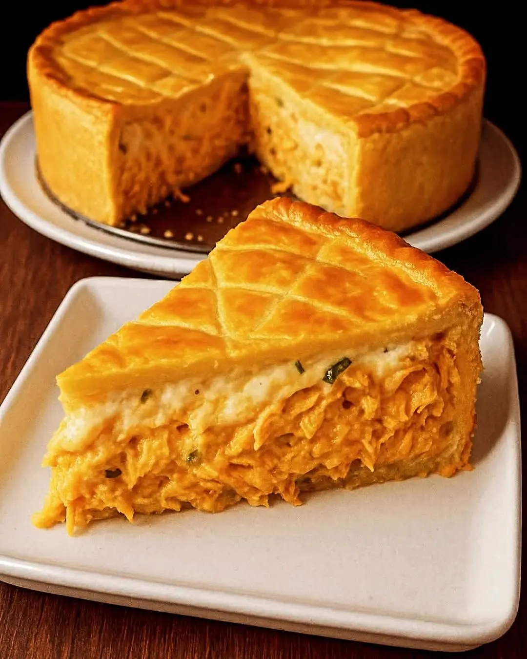 Torta de frango artesanal